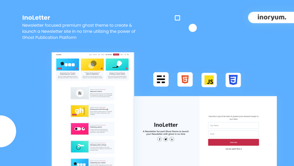 Picture for the post [New Release] InoLetter - Newsletter Focused Ghost theme