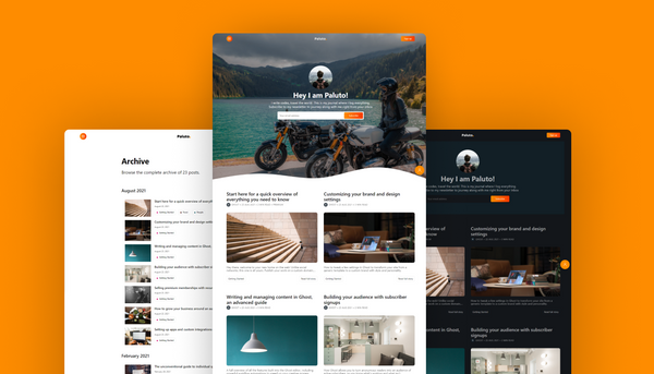 Picture for the post [New Release] Paluto - Modern Blog & Newsletter theme for ghost publication