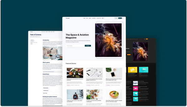 Picture for the post [New Release] Thunder - Modern Blog & Magazine Ghost theme